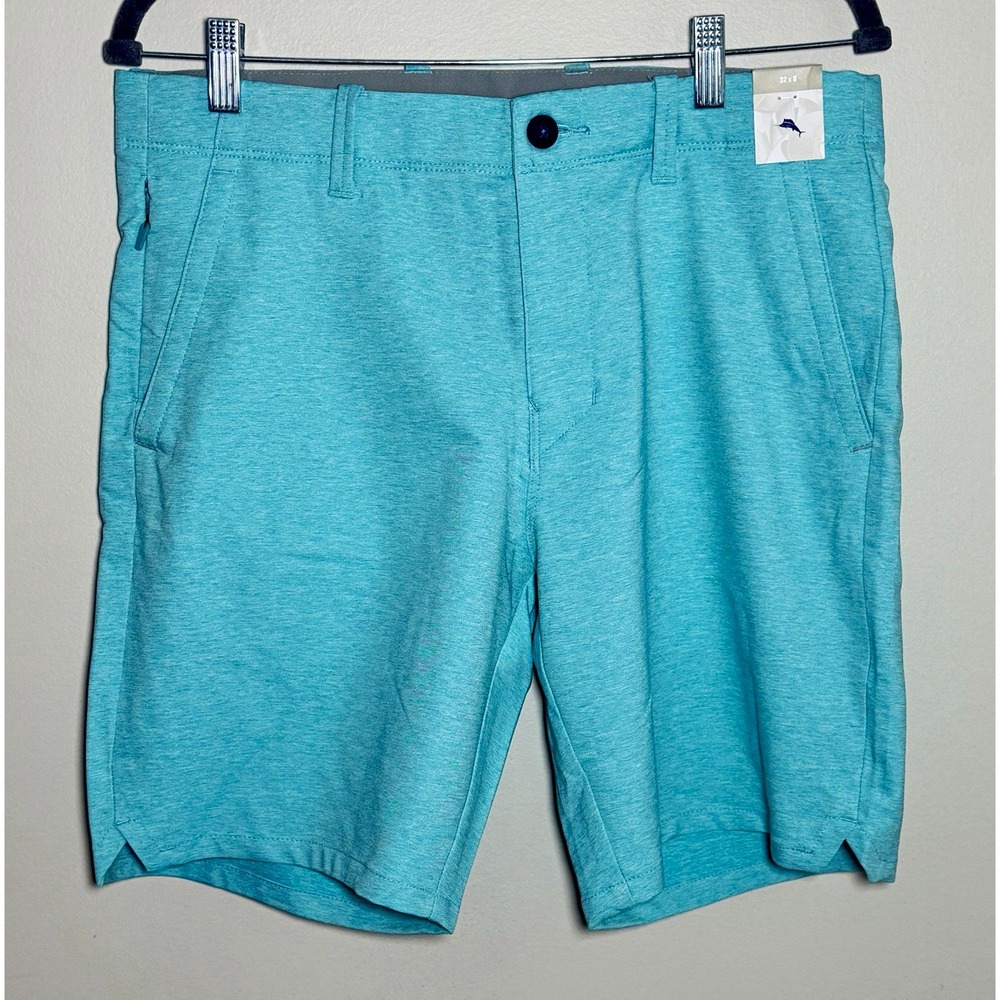 Tommy Bahama IslandZone On Par Chino Shorts Green 32 8" Stretch UV ST889925